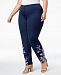 Alfani Plus Size Embroidered Hollywood-Waist Pants, Created for Macy's