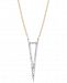 Elsie May Diamond Accent Tall Open Triangle Pendant Necklace, 17" + 1" extender, Created for Macy's