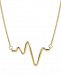 Sarah Chloe Large Heartbeat Pendant Necklace in 14k Gold, 16" + 2" extender