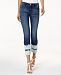I. n. c. Petite Tie-Dyed-Cuff Skinny Ankle Jeans, Created for Macy's