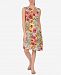 Ny Collection Printed Faux-Wrap Surplice Dress