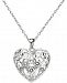 Giani Bernini Filigree Heart 16" Pendant Necklace in Sterling Silver, Created for Macy's