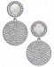 Danori Stone & Crystal Pave Disc Drop Earrings, Created for Macy's
