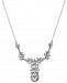 Danori Silver-Tone Crystal Flower Statement Necklace, 15-1/2" + 2" extender, Created for Macy's