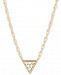 Elsie May Diamond Accent Triangle Pendant Necklace in 14k Gold, 15" + 1" extender, Created for Macy's