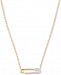 Elsie May Diamond Accent Pin Pendant Necklace in 14k Gold, 15" + 1" extender, Created for Macy's
