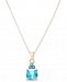 Blue Topaz 18" Pendant Necklace (1-9/10 ct. t. w. ) in 14k Gold