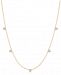 Elsie May Diamond Micro Triangle Collar Necklace (1/10 ct. t. w. ) in 14k Gold, 15" + 1" extender, Created for Macy's