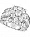 TruMiracle Diamond Flower Cluster Engagement Ring (4 ct. t. w. ) in 14k White Gold