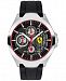 Ferrari Men's Chronograph Aero Black Silicone Strap Watch 44mm