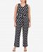 Ny Collection Plus Size Polka Dot-Print Jumpsuit