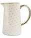 Closeout! Jay Imports Spring Soiree White & Gold-Tone Pitcher, Created for Macy's