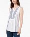 Charter Club Cotton Embroidered Tank Top, Created for Macy's