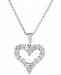Diamond Heart Miracle Plate Pendant Necklace (1/10 ct. t. w. ) in Sterling Silver