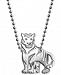 Alex Woo Mini Tiger 16" Pendant Necklace in Sterling Silver