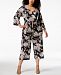 Ny Collection Plus Size Printed Cropped-Leg Jumpsuit