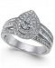 Diamond Pear Halo Engagement Ring (1 ct. t. w. ) in 14k White Gold