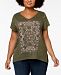 Style & Co Plus Size Graphic Split-Hem Top, Created for Macy's