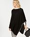 Charter Club Pure Cashmere Contrast-Trim Poncho, Created for Macy's