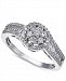 Diamond Halo Promise Ring in Sterling Silver (1/2 ct. t. w. )