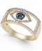 Wrapped Diamond Evil Eye Ring (1/6 ct. t. w. ) in 10k Gold, Created for Macy's