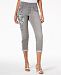 Style & Co Petite Floral-Graphic Pull-On Boyfriend-Fit Ankle Jeans, Created for Macy's