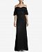Betsy & Adam Sequined Lace Off-The-Shoulder Gown