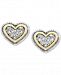 Effy Kidz Children's Diamond Accent Heart Stud Earrings in Sterling Silver & 18k Gold