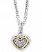 Effy Kidz Children's Diamond Accent Heart 16" Pendant Necklace in Sterling Silver & 18k Gold