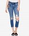 Silver Jeans Co. Mazy Embroidered Slim Cropped Jeans