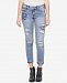 Silver Jeans Co. Elyse Embroidered Slim Cropped Jeans