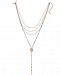 I. n. c. Gold-Tone & Colored Bead Layered Lariat Necklace, 14" + 3" extender, Created for Macy's