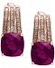Effy Rhodolite (2-9/10 ct. t. w. ) & Diamond (1/5 ct. t. w. ) Drop Earrings in 14k Rose Gold