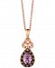 Le Vian Le Vian Chocolatier Vibrant Orchid Cotton Candy Amethyst (1/3 ct. t. w. ) & Diamond (1/10 ct. t. w. ) 18" Pendant Necklace in 14k Rose Gold