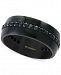 Effy Men's Black Sapphire Band (1-1/10 ct. t. w. ) Band in Titanium-Plated Stainless Steel