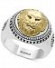 Effy Men's Lion Head Ring in Sterling Silver & 18k Gold-Plate