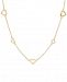 Open Heart 18" Statement Necklace in 14k Gold