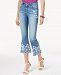 I. n. c. Petite Embroidered Cropped Jeans, Created for Macy's