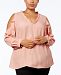 Love Scarlett Plus Size Ruffled Cold-Shoulder Top