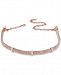 Diamond Station Mesh Choker Necklace (1/4 ct. t. w. ) in Sterling Silver & 14k Rose Gold-Plate