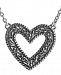 American West Decorative Open Heart 22" Pendant Necklace in Sterling Silver