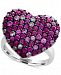 Effy Ruby (1-1/2 ct. t. w. ) & Pink Sapphire (1 ct. t. w. ) Heart Ring in Sterling Silver