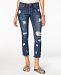 Blue Desire Juniors' Distressed Cropped Skinny Jeans
