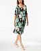 Charter Club Petite Floral-Print Flutter-Sleeve Dress, Created for Macy's