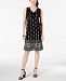 Ny Collection Petite Mixed-Print Lace-Up Shift Dress