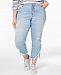 Celebrity Pink Plus Size Cropped Destructed Jeans