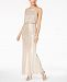 Adrianna Papell Sequined Blouson Halter Gown