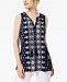 Charter Club Printed Sleeveless Top, Created for Macy's