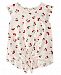 Monteau Big Girls Cherry-Print Tie-Front Top, Created for Macy's
