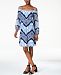 I. n. c. Petite Printed Off-The-Shoulder Dress, Created for Macy's